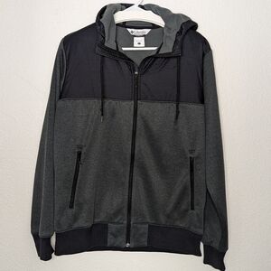 Columbia‎ Omni Shield Soft Shell Black Fleece Hooded Jacket Grey/Black Men's L